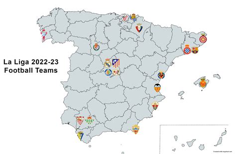 la liga teams map 2023
